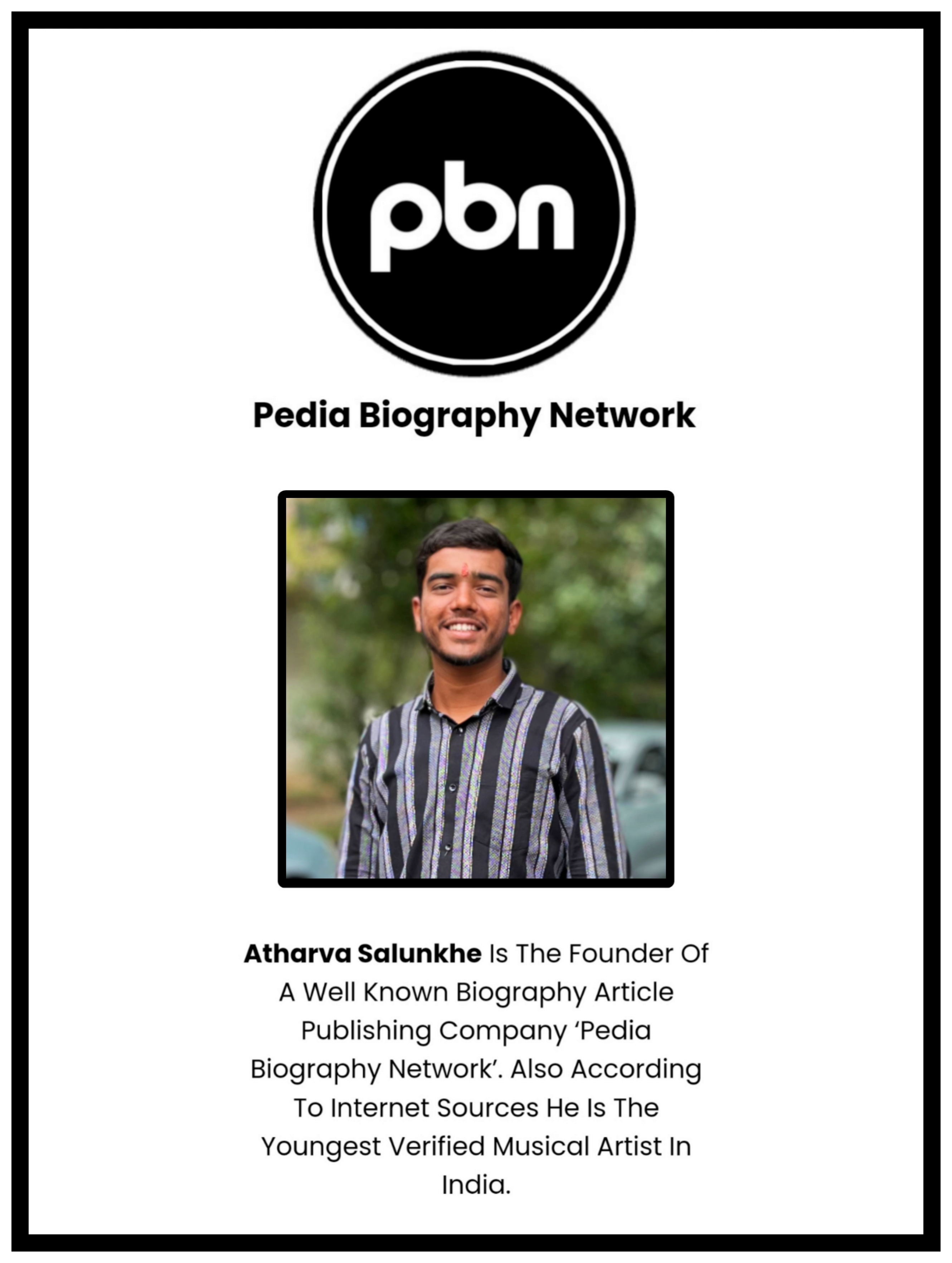 Founder Of Pedia Biography Network