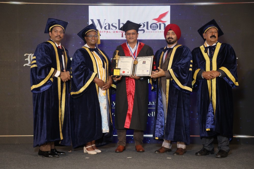 Honorary Doctorate From Washington Digital University, USA